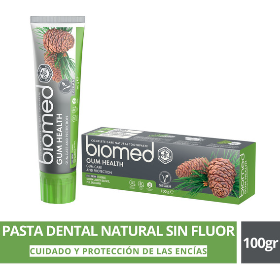 Pasta Dental Vegana Sin Fluor Biomed Gum Health Encías 100g