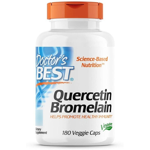 Bromelina De Quercetina 180 Capsulas, Doctor's Best Sabor Neutro