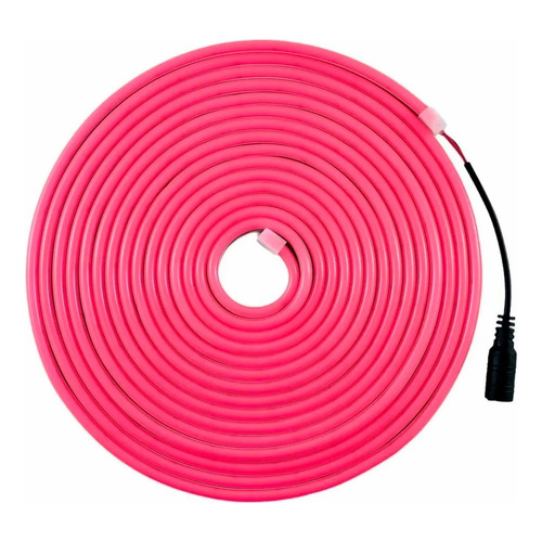 Tira De Neon A 12volts Con Adaptador A Corriente Elige Color Luz Rosa