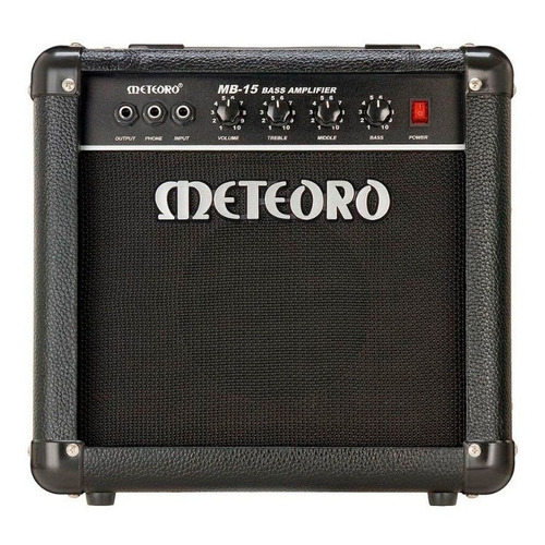 Amplificador Meteoro MB 15 Transistor para contrabajo de 15W color negro 110V/220V