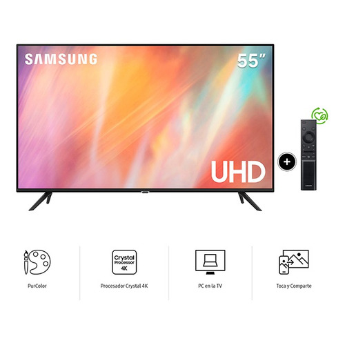 Televisor Samsung Smart Tv 55  Uhd 4k Un55au7090gxpe