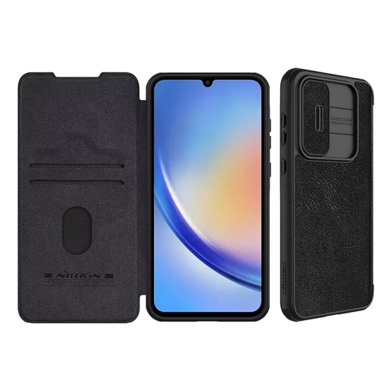 Case Nillkin Para Samsung A55 Leather Qin Pro Flip Cover