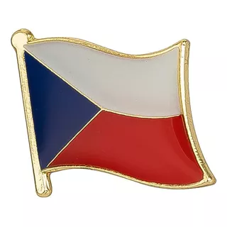 Pin Metalico Broche Bandera Republica Checa Pasaporte Viaje