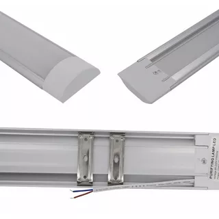 Luminária Led Tubular 60cm 18w Bivolt Branco Frio Cor Prateado 110v/220v (bivolt)