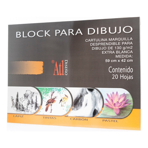 Block Dibujo Atl Sketchbook Cartulina Marquilla 130g 59x42cm