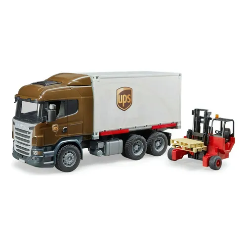 Juguetes Bruder Scania R Series Ups Logistics Truck With Fo Color