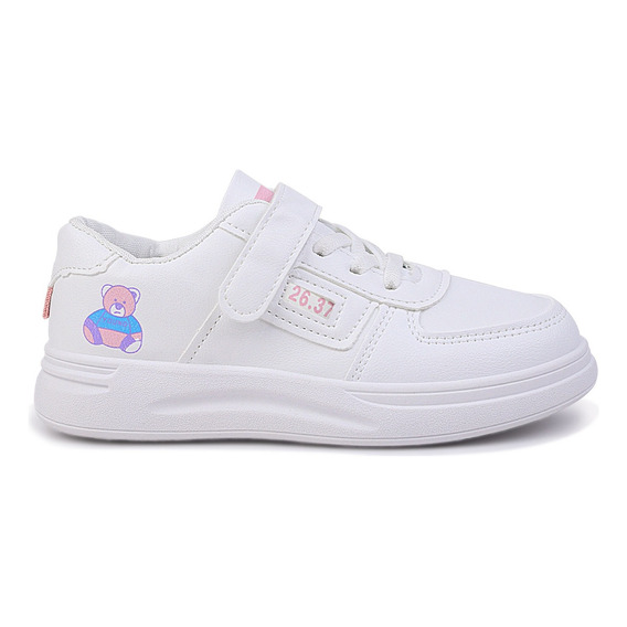 Zapatos De Blanco Tenis Niño Suela Gruesa Cómoda Transpirabl