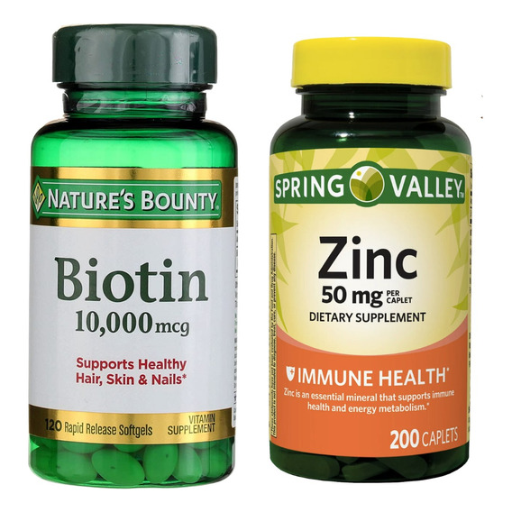 Biotina 10.000 Mcg 120 + Zinc - Unidad a $123165