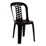 Silla De Jardin Bistro Apilable Ultra Resistente Gardenlife Color Negro