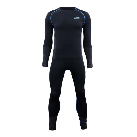 Conjunto Deportivo Primera Capa Térmico Spandex Color Negro