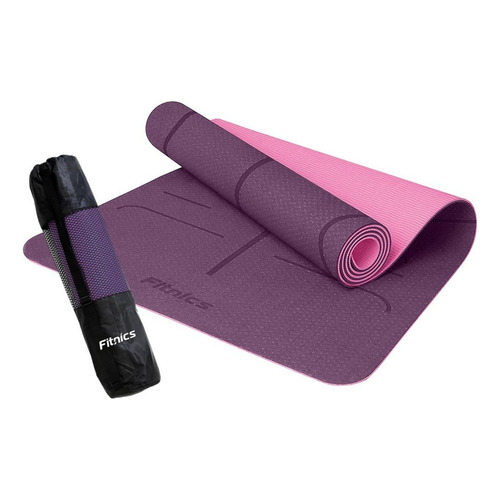 Mat Yoga Colchoneta Tapete Ejercicio 6mm Bolso+correa +guías Color Morado