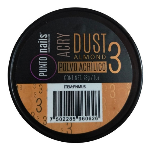 Acrilico Cover Punto Nails 1 Onz Dust Almond Color Almond 3