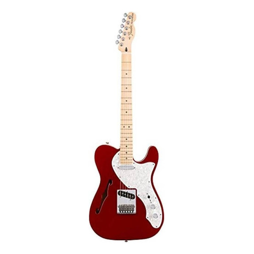 Guitarra eléctrica Fender Deluxe Series Tele Thinline telecaster de aliso candy apple red brillante con diapasón de arce