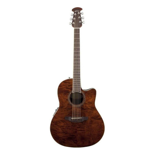 Guitarra Electroacústica Ovation Celebrity Standard CS24P para diestros dark nutmeg ovangkol cremoso