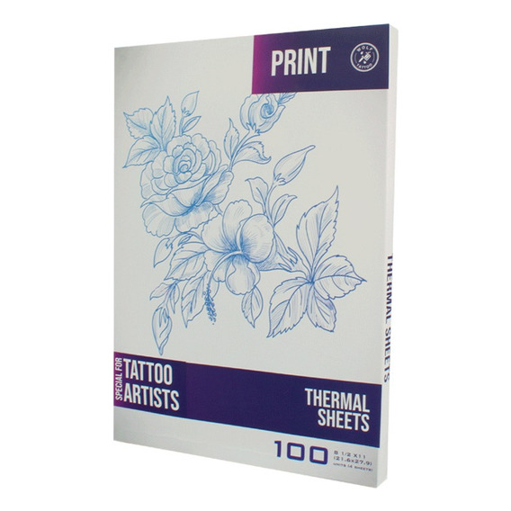 Papel Transfer Stencil Tatuaje Profesional Con 100 Hojas