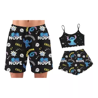 Kit Pijama Casal Mozão Pijama Ondinha Casal Namorados 