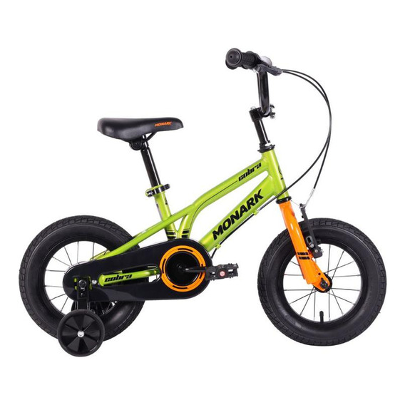 Bicicleta Monark Cobra Aro 12'' Verde Naranja