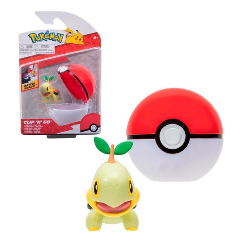 Pokebola Con Figura Pokemon -turtwig & Poke Ball