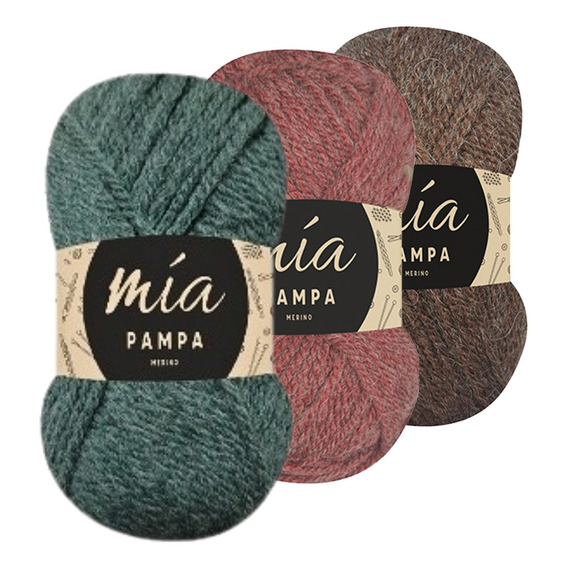 Lana Pampa Merino Semigruesa Mia X Kilo (10 Ovillos) 