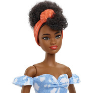 Barbie Fashionistas 185 Negra Turbante Sardas 2022 Bandana