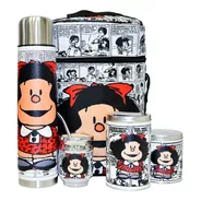 Equipo De Mate Completo Mafalda Regalo Cuero  Set Kit Matero