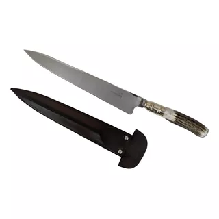 Cuchillo Hoja 26cm Acero Inox. Schmieden Alemana Vaina Cuero