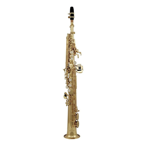 Roy Benson Ss-302 Saxofón Soprano Tono Bb Si Bemol Estuche Color Dorado