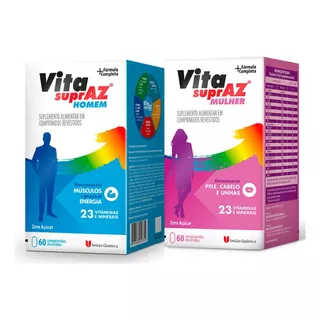 Kit Vitamina Az Mulher E Homem Cansados Vita Supraz Original