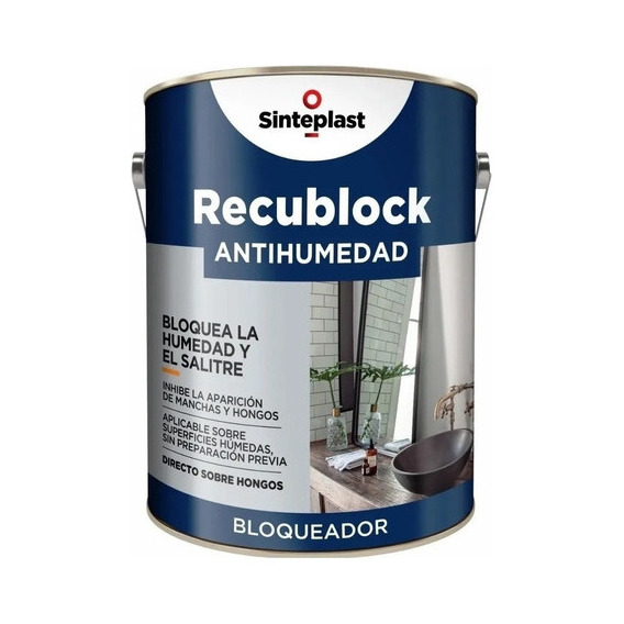 Recublock Antihumedad X 4 Litros Bloqueador Sinteplast Mm