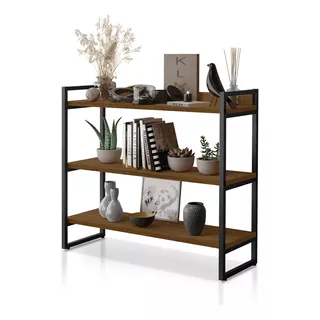 Aparador Livreiro Estilo Industrial 3 Prateleiras 90cm Klm Store