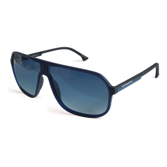 Anteojo Sol Lentes Kevingston Polarizado Hombre Mujer 1318 Armazón Negro Con Azul Diseño Ocean