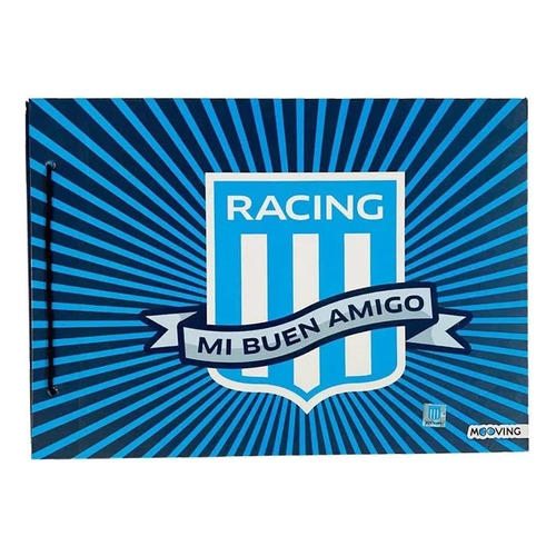 Carpeta N°5 2 Tapas Racing Club Academia Mooving Color Celeste