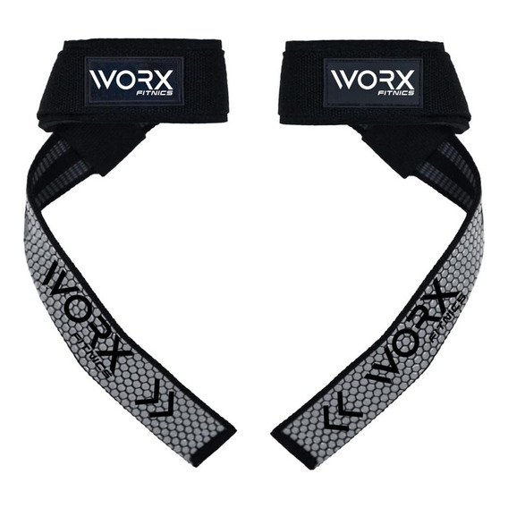 Straps Correas Levantamiento Pesas Worx Gym Gimnasio Set X2 Color Negro/Gris