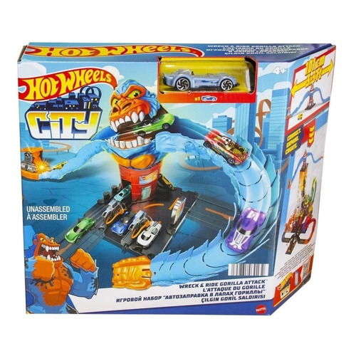 Circuito Hot Wheels City Gorilla Attack Post - Mattel