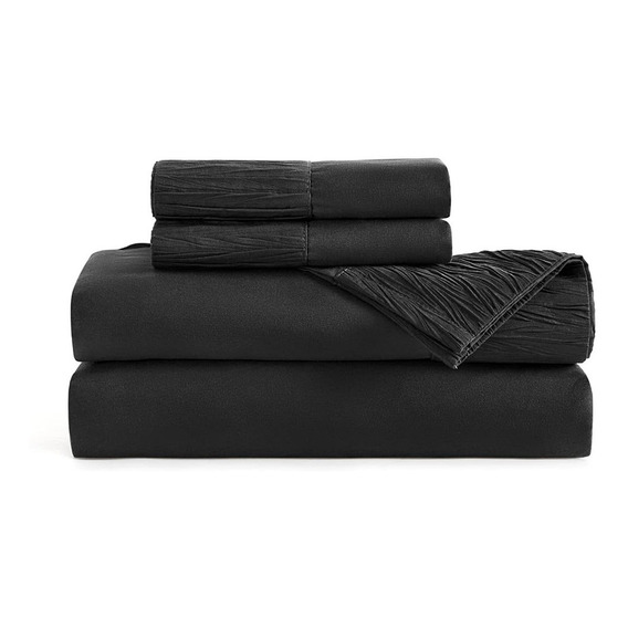 Sabanas Doble Hotel Suave 1800 Casatua + 2 Fundas Almohada Color Negro