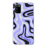 Funda Para Galaxy Para Mujer Curvas Morado Con Tu Nombre