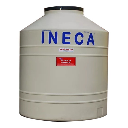 Ineca Domiciliario Tricapa Tanque De Agua Vertical Polietileno 2000L Beige De 157 Cm x 150 Cm