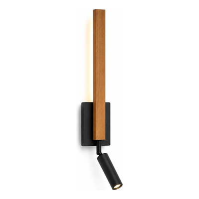 Aplique Led  Pared Duo Simil Madera Direccional 70cm Pr  Madera