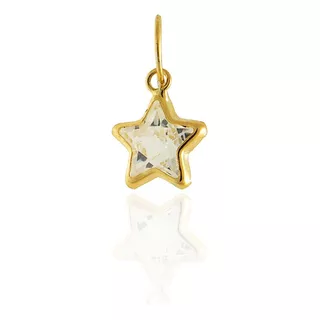 Pingente Ouro 18k Estrela 5mm P Zircônia