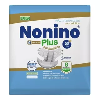 Nonino Plus Elastizado Talle Grande G Por 16 Unidades M R F