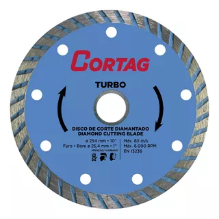 Disco Diamantado Turbo 254mm Cortag