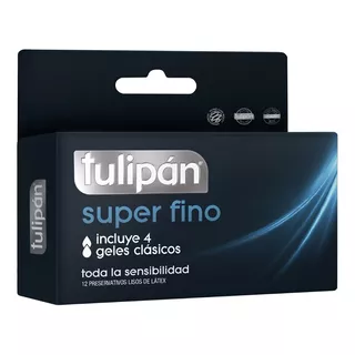 Preservativos Tulipán Super Fino | Caja X 12 Unidades