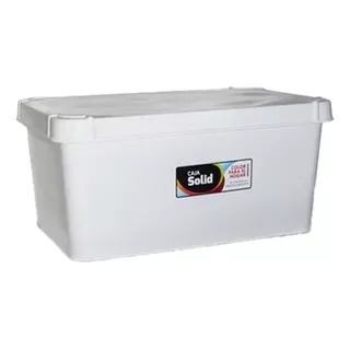 Caja Organizadora 5,5lts Con Tapa Solid Colombraro Argenshop Color Blanco