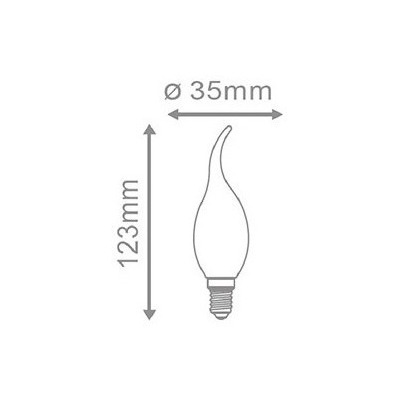 Lampara Viento Ambar Filamento Vela 4w Led E14 Luz Calida