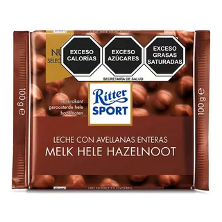 Chocolate Con Leche Ritter Sport Con Avellanas 100g