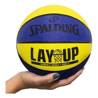 Mini Bola Basquete Spalding Lay-up Infantil Cor Amarelo/azul