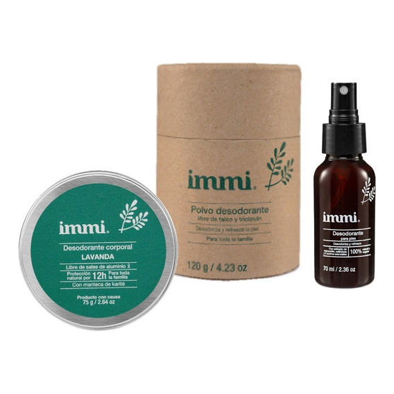 Immi Kit Desodorante Axilas, Pies, Cuerpo