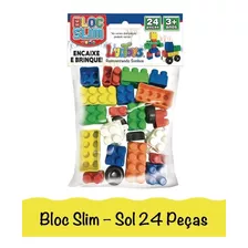 Brinquedo Blocos De Montar Educativo Bloc Slim 176 Peças