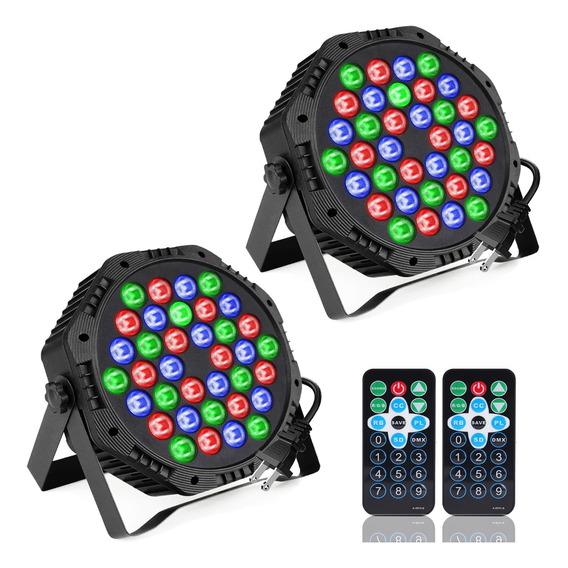 2 Cañon De Leds 36x1 Rgb Audio Rítmico Multicolor Dmx 2 Pz