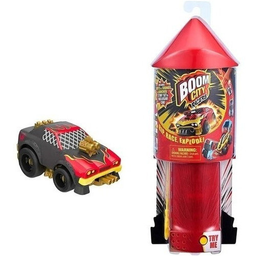 Vehiculo Con Lanzador Boom City Racers Starter Pack 40038